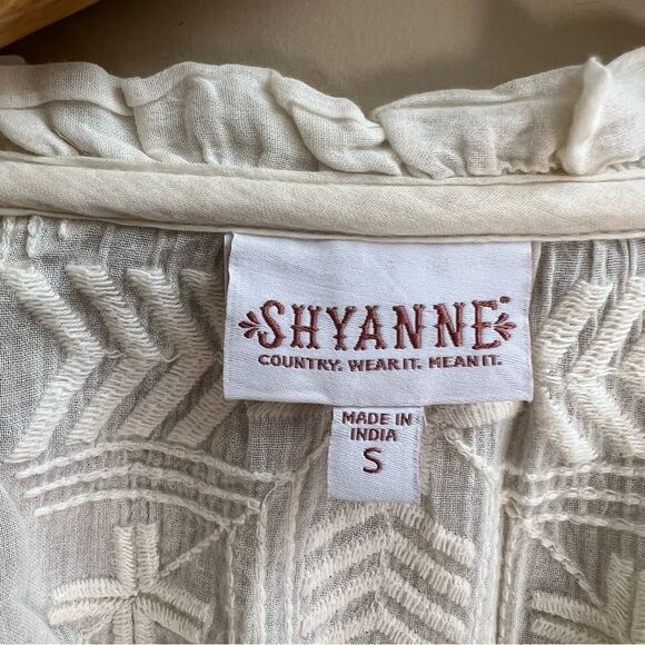 Shyanne White Ruffled Tie Front Blouse - Picture 8 of 10